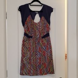 BCBG generation navy multi color dress